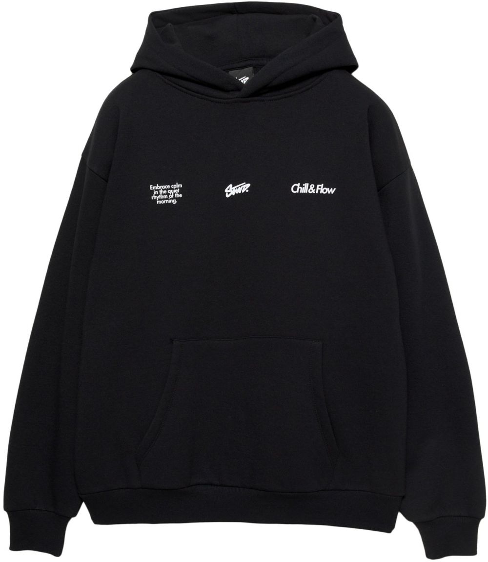 Pull&Bear Mikina 'STWD'  fuksia / čierna / biela