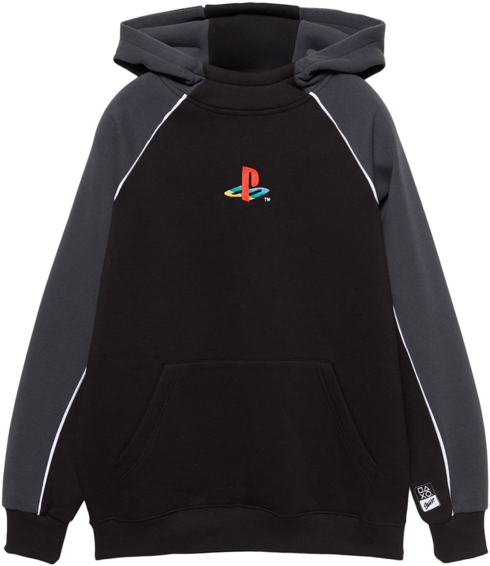 Pull&Bear Mikina 'PLAYSTATION 2 STWD'  antracitová / oranžová / čierna / biela