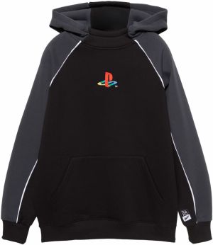 Pull&Bear Mikina 'PLAYSTATION 2 STWD'  antracitová / oranžová / čierna / biela