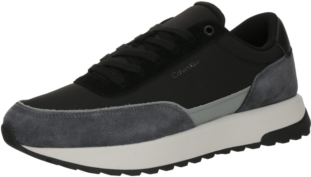Calvin Klein Nízke tenisky  sivá / svetlosivá / čierna