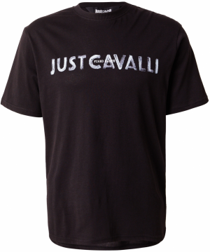 Just Cavalli Tričko  svetlomodrá / čierna / biela