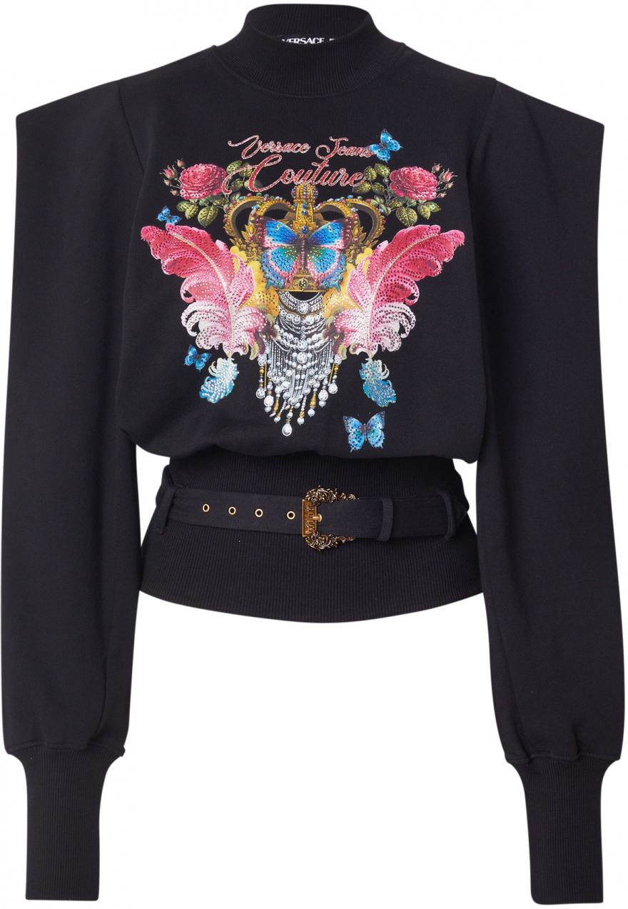 Versace Jeans Couture Sveter  zelená / ružová / čierna / biela