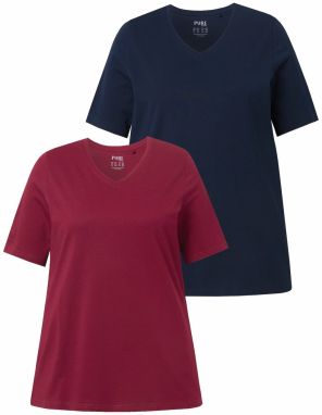 Ulla Popken Tričko  námornícka modrá / tmavočervená
