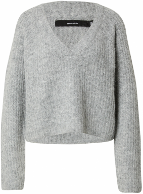 VERO MODA Sveter 'VMNovah'  sivá melírovaná