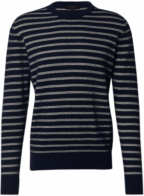 INDICODE JEANS Sveter 'Lorits'  béžová / námornícka modrá
