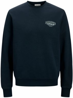 JACK & JONES Mikina 'JJMAKOTO'  tmavomodrá / biela
