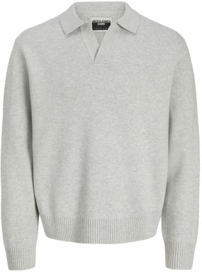 JACK & JONES Sveter  svetlosivá