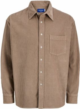 JACK & JONES Košeľa 'JORINWOOD'  svetlohnedá