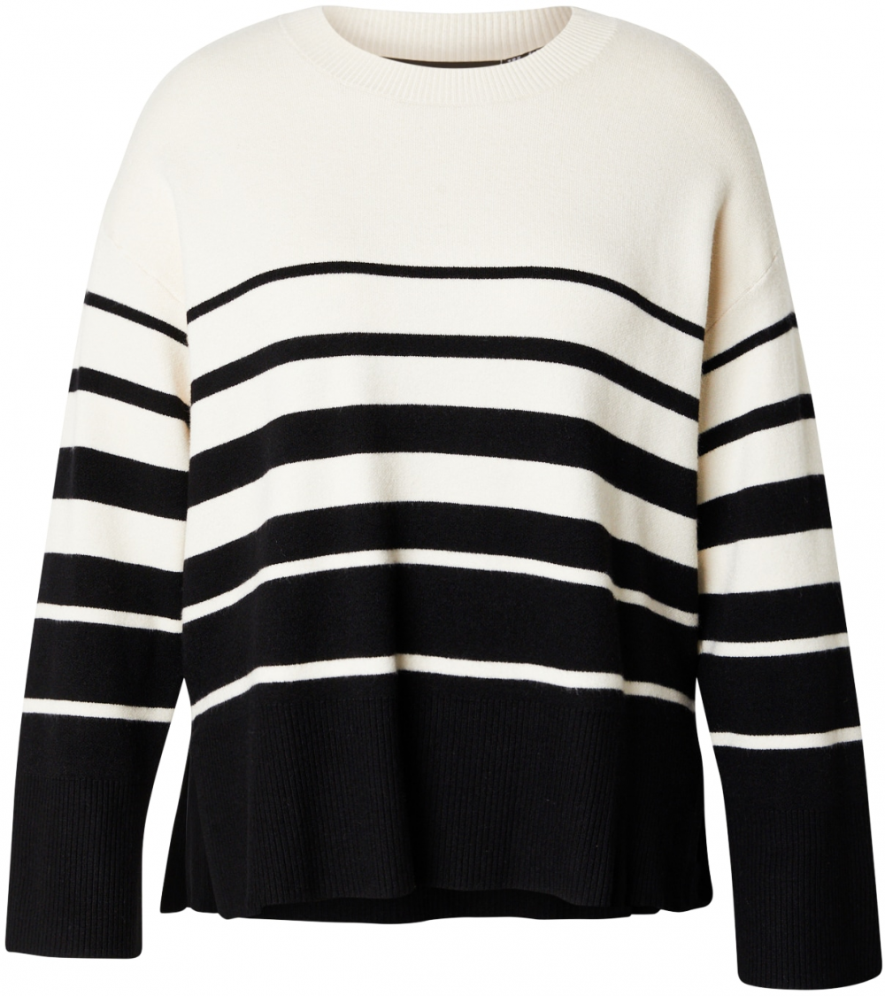 Vero Moda Curve Sveter 'VMCSABA'  čierna / biela