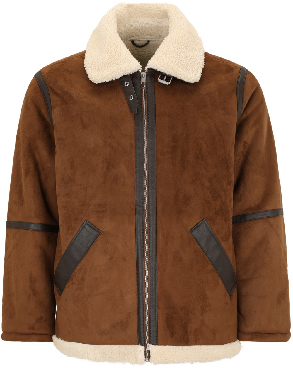JACK & JONES Prechodná bunda 'JJCOLE'  hnedá / tmavohnedá / biela