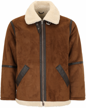 JACK & JONES Prechodná bunda 'JJCOLE'  hnedá / tmavohnedá / biela