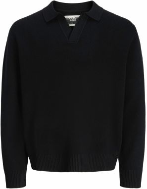 JACK & JONES Sveter  čierna