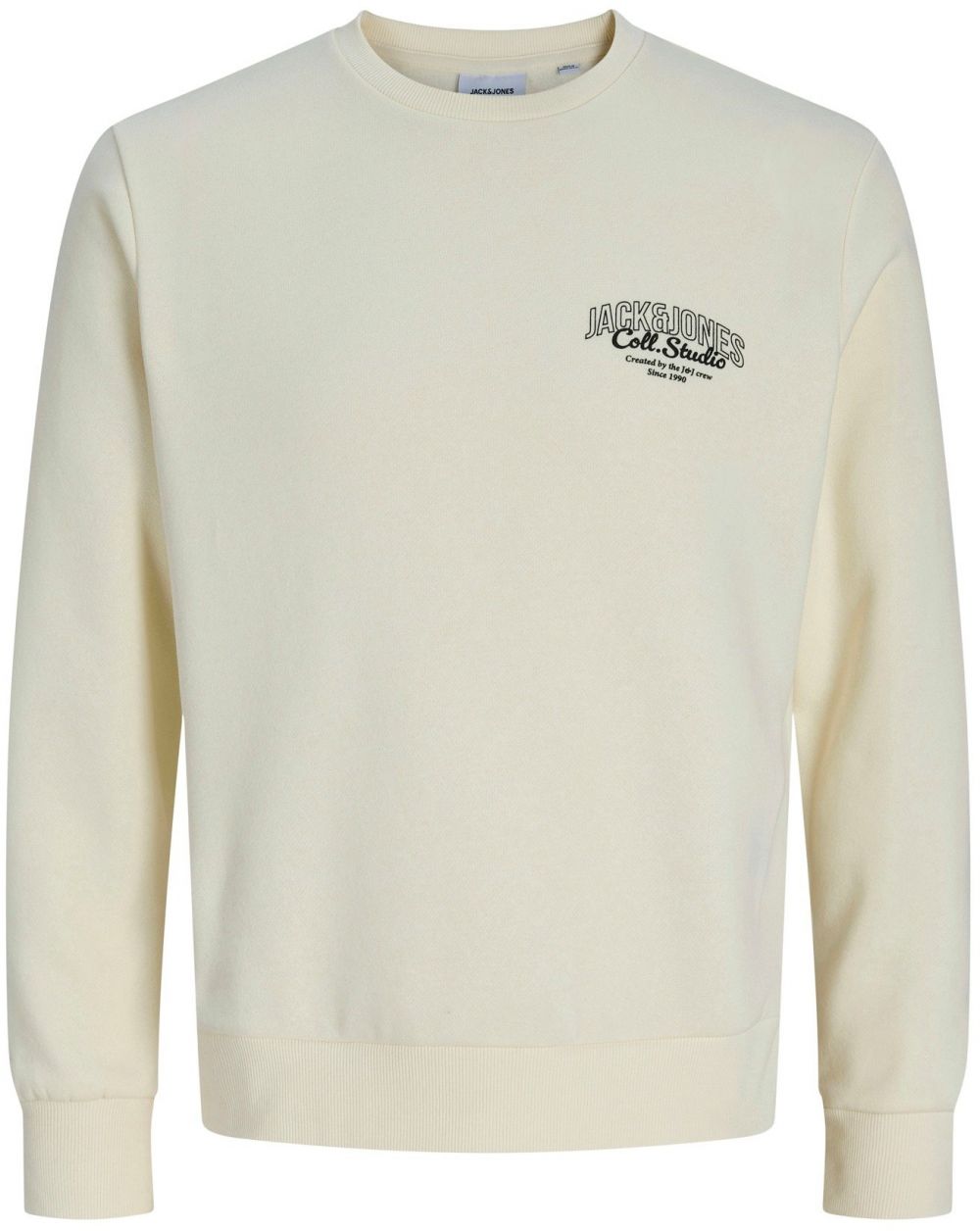JACK & JONES Mikina 'JJMAKOTO'  čierna / biela ako vlna