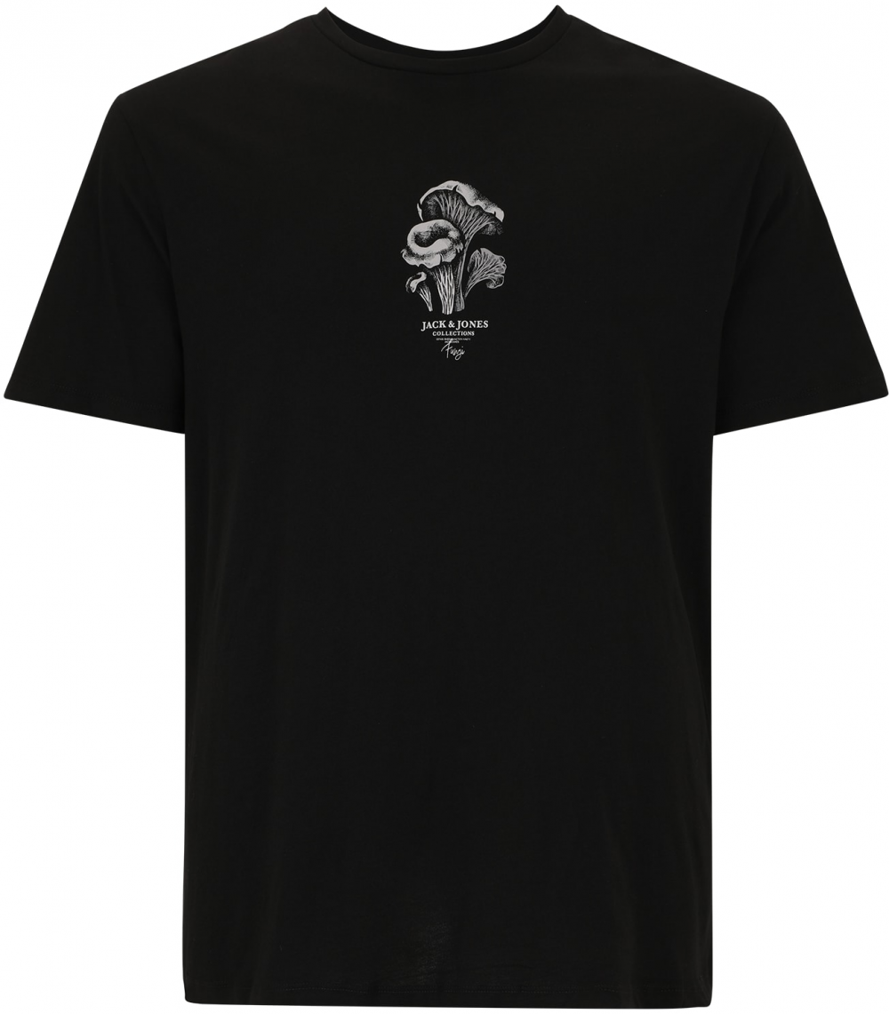 Jack & Jones Plus Tričko 'JJKENTO'  sivá / čierna