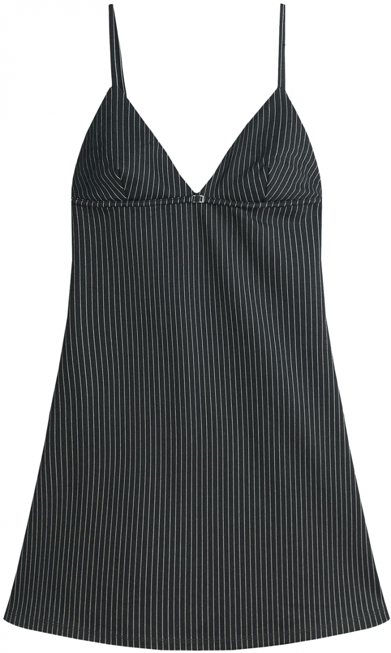 Bershka Šaty  antracitová / biela