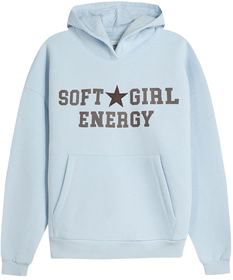 Bershka Mikina  svetlomodrá / antracitová / čierna