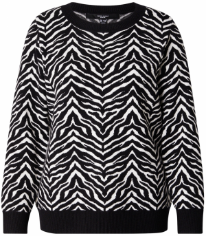 Vero Moda Curve Sveter 'VMCARIA'  čierna / biela