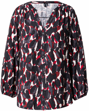 Vero Moda Curve Blúzka 'VMCFANINI'  tmavočervená / čierna / biela