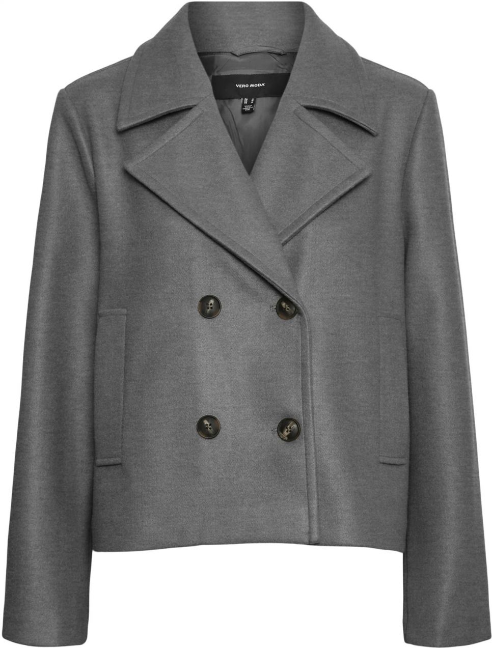 VERO MODA Prechodná bunda 'VMVINCEMIA'  sivá melírovaná