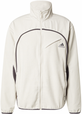 ADIDAS ORIGINALS Funkčná flisová bunda  slonová kosť / tmavosivá