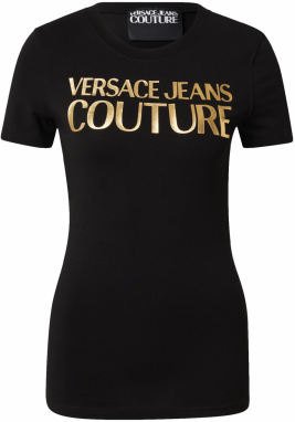 Versace Jeans Couture Tričko  zlatá / čierna