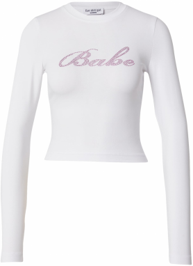 FIVE STAR GIRL Tričko 'ESSENTIALS CROPPED LONG SLEEVE'  biela