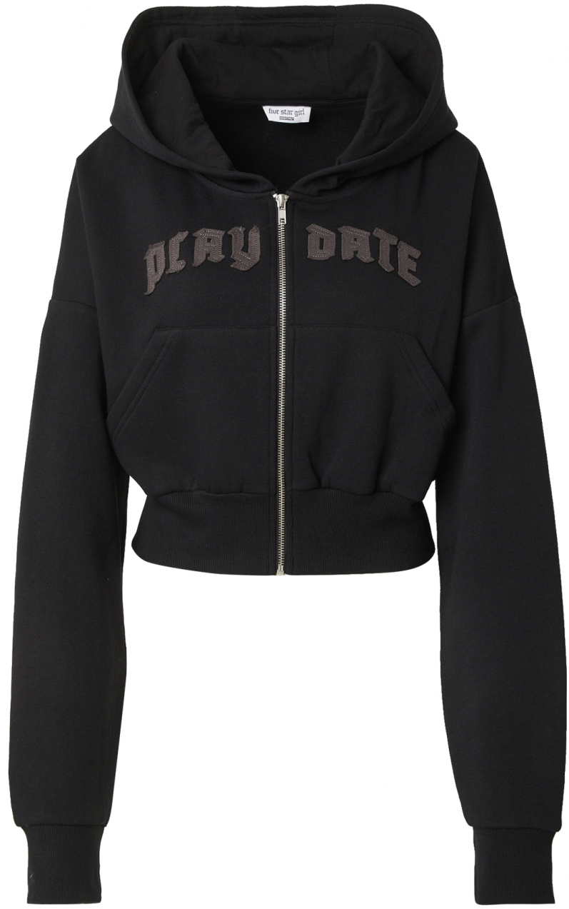 FIVE STAR GIRL Mikina ' 'CROPPED SWEATSHIRT''  čierna