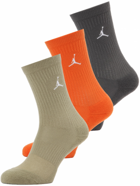 Jordan Ponožky  tmavosivá / kaki / homárová / biela