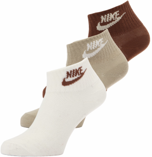 Nike Sportswear Ponožky 'Everyday Essential'  hnedá / kapučíno / biela