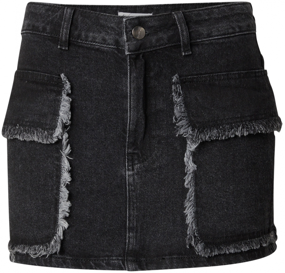 FIVE STAR GIRL Sukňa 'UTILITY DENIM SKIRT'  čierna