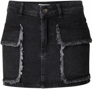 FIVE STAR GIRL Sukňa 'UTILITY DENIM SKIRT'  čierna
