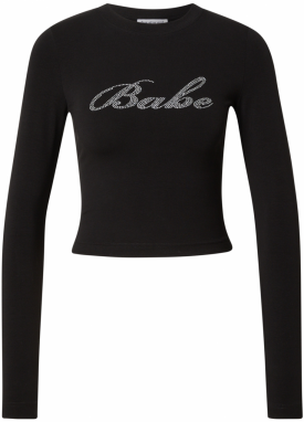 FIVE STAR GIRL Tričko 'ESSENTIALS CROPPED LONG SLEEVE'  čierna