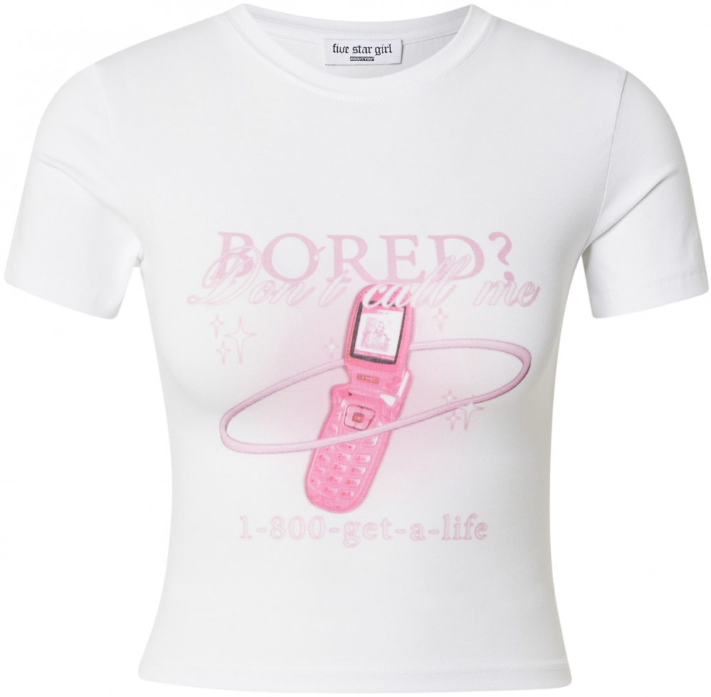 FIVE STAR GIRL Tričko 'ESSENTIALS BABY TEE'  biela