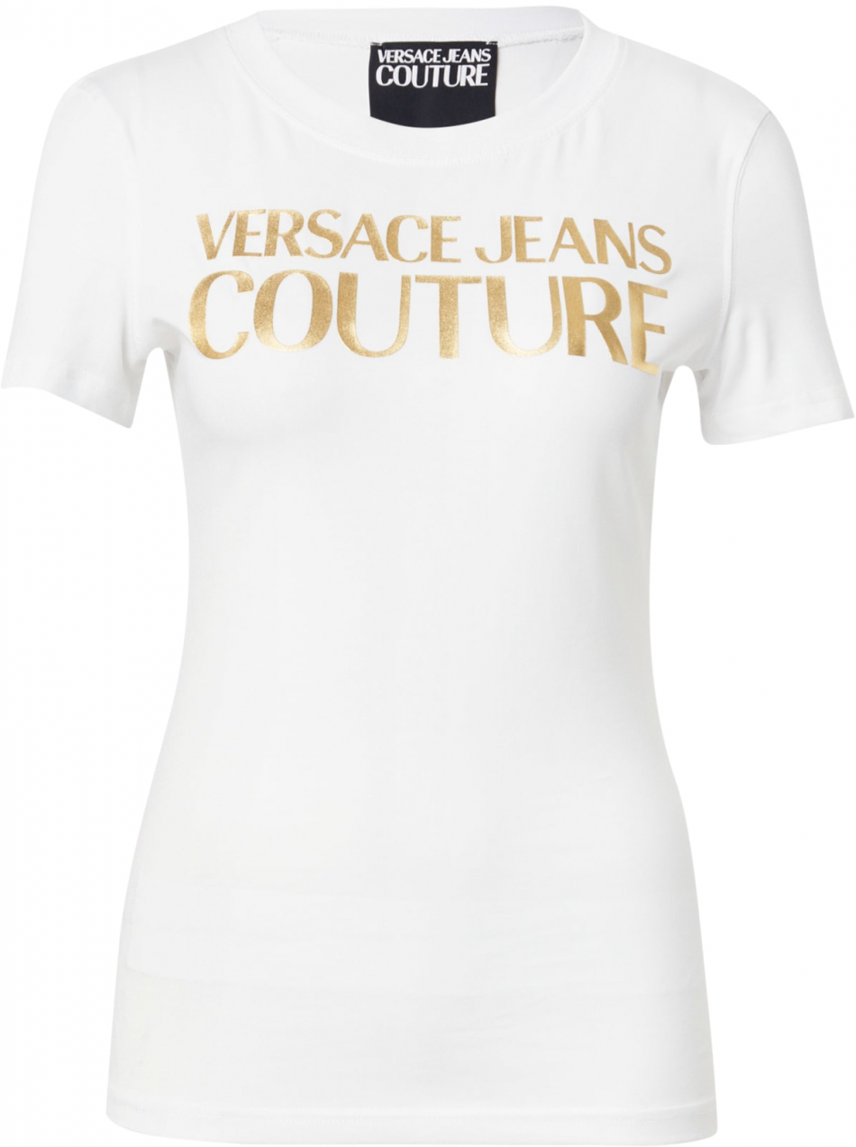 Versace Jeans Couture Tričko  zlatá / biela