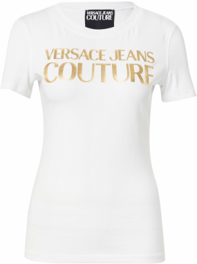 Versace Jeans Couture Tričko  zlatá / biela