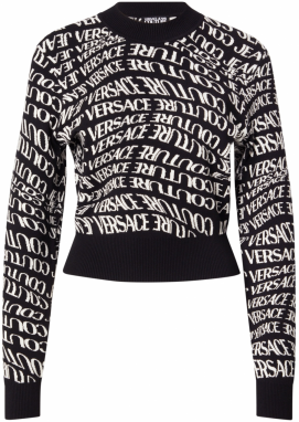 Versace Jeans Couture Sveter  čierna / biela