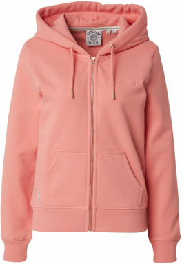 Superdry Tepláková bunda 'Essential'  pastelovo červená