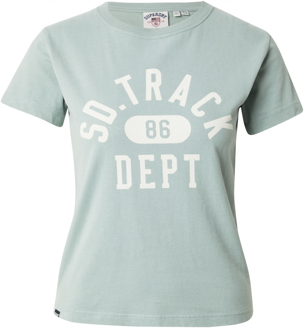 Superdry Tričko  svetlozelená / šedobiela