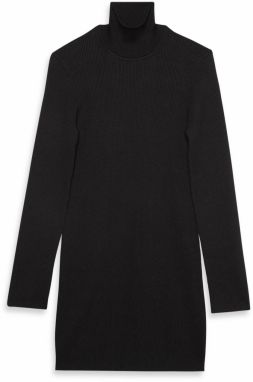 Calvin Klein Jeans Pletené šaty  karmínovo červená / čierna / biela