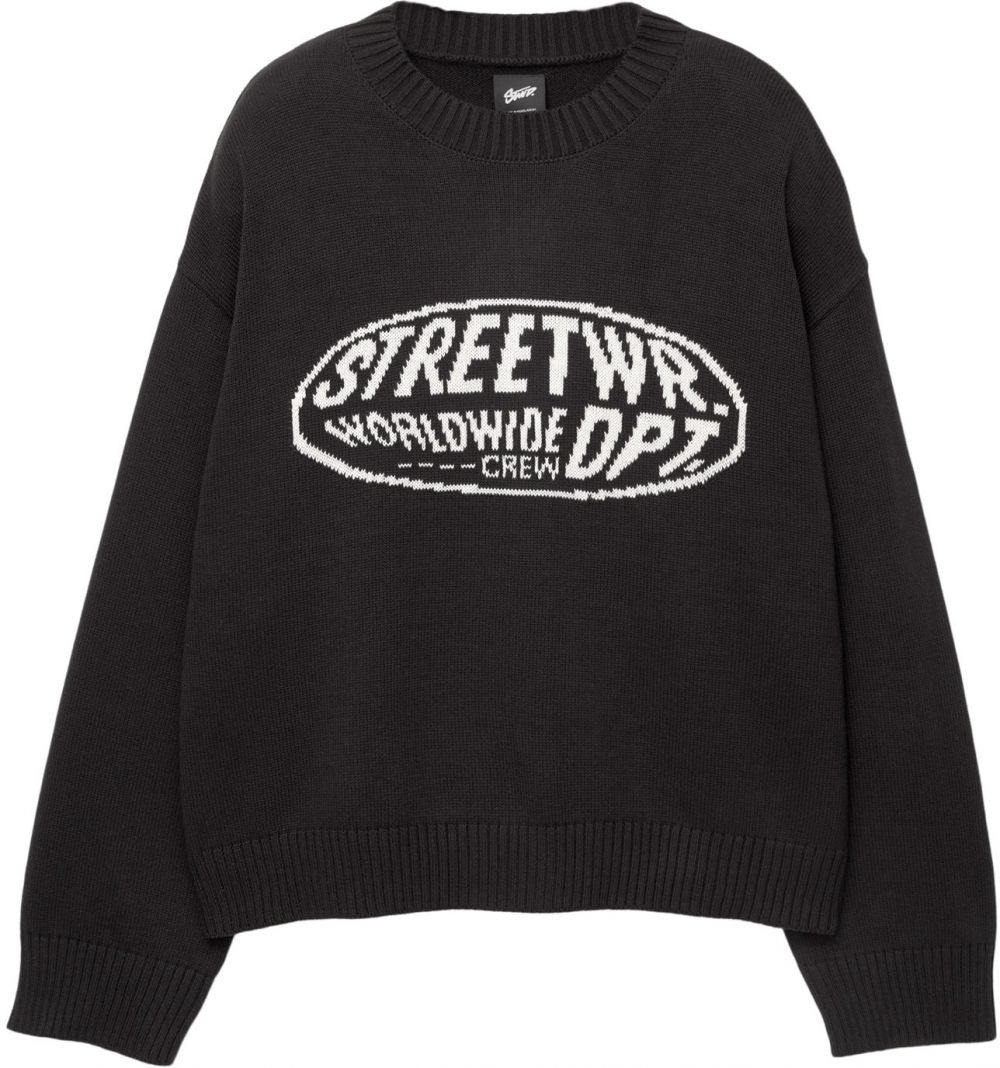 Pull&Bear Sveter 'STWD'  čierna / biela