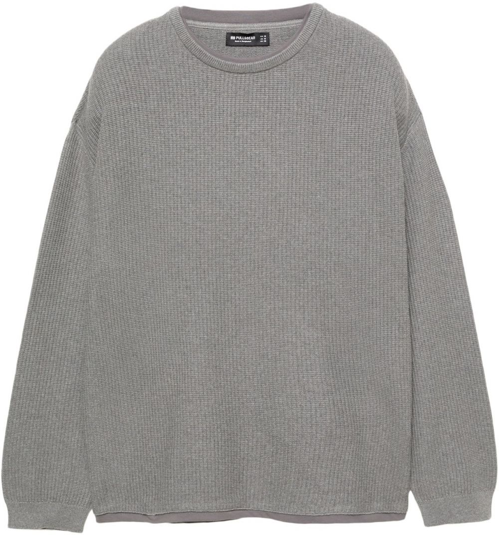 Pull&Bear Sveter  sivá melírovaná