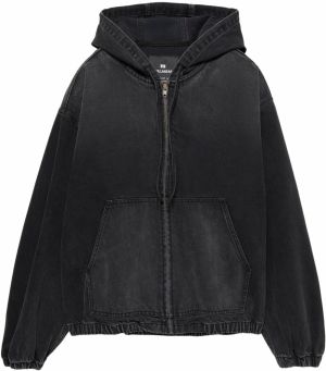 Pull&Bear Tepláková bunda  čierna