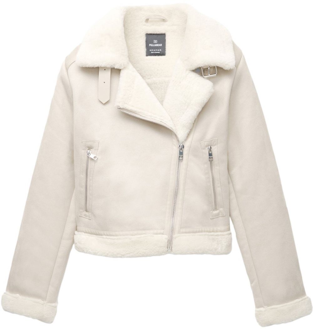 Pull&Bear Prechodná bunda  nebielená / svetlobéžová