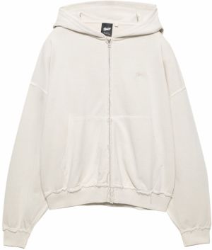 Pull&Bear Tepláková bunda  svetlobéžová