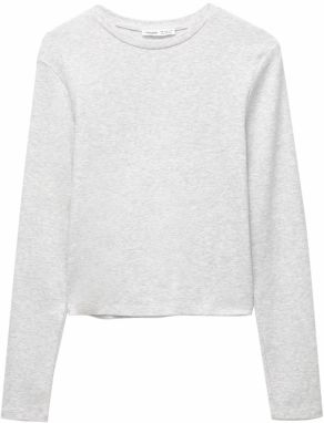 Pull&Bear Tričko  sivá melírovaná