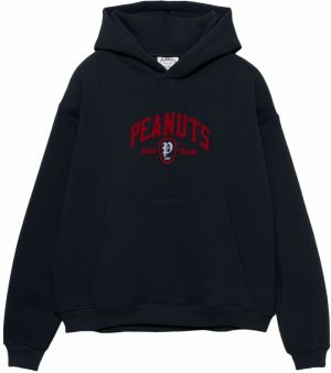 Pull&Bear Mikina 'PEANUTS'  námornícka modrá / žltá / červená / biela