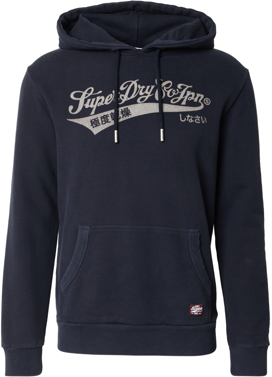 Superdry Mikina 'HERITAGE'  tmavošedá / čierna