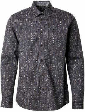 INDICODE JEANS Košeľa 'Entry'  piesková / svetlomodrá / čierna