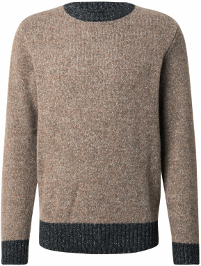 INDICODE JEANS Sveter 'Gro'  brokátová / čierna