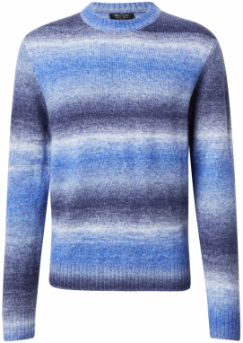 INDICODE JEANS Sveter  modrá / námornícka modrá / biela